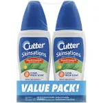 Cutter Skinsations Insect Repellent, Clean Fresh Scent, Value Pack - 2 pack, 6 fl oz containers