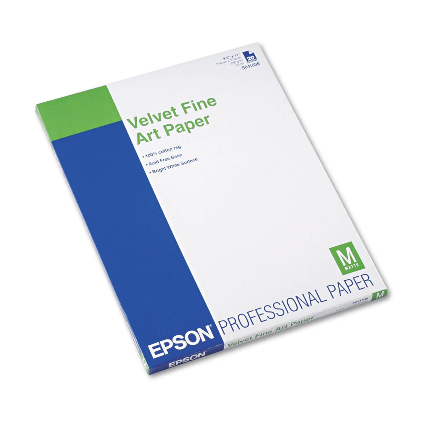 Epson Velvet Fine Art Paper 8.5x11" (20)