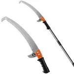 Walensee Pole Saws for Tree Trimming 10FT Lightweight Manual Stainless Steel Extension High Pole Pruning Pole Saw with Blade for Trimmer Branches Pole Cutter Pole Pruner at Forestry Yard Garden Patios