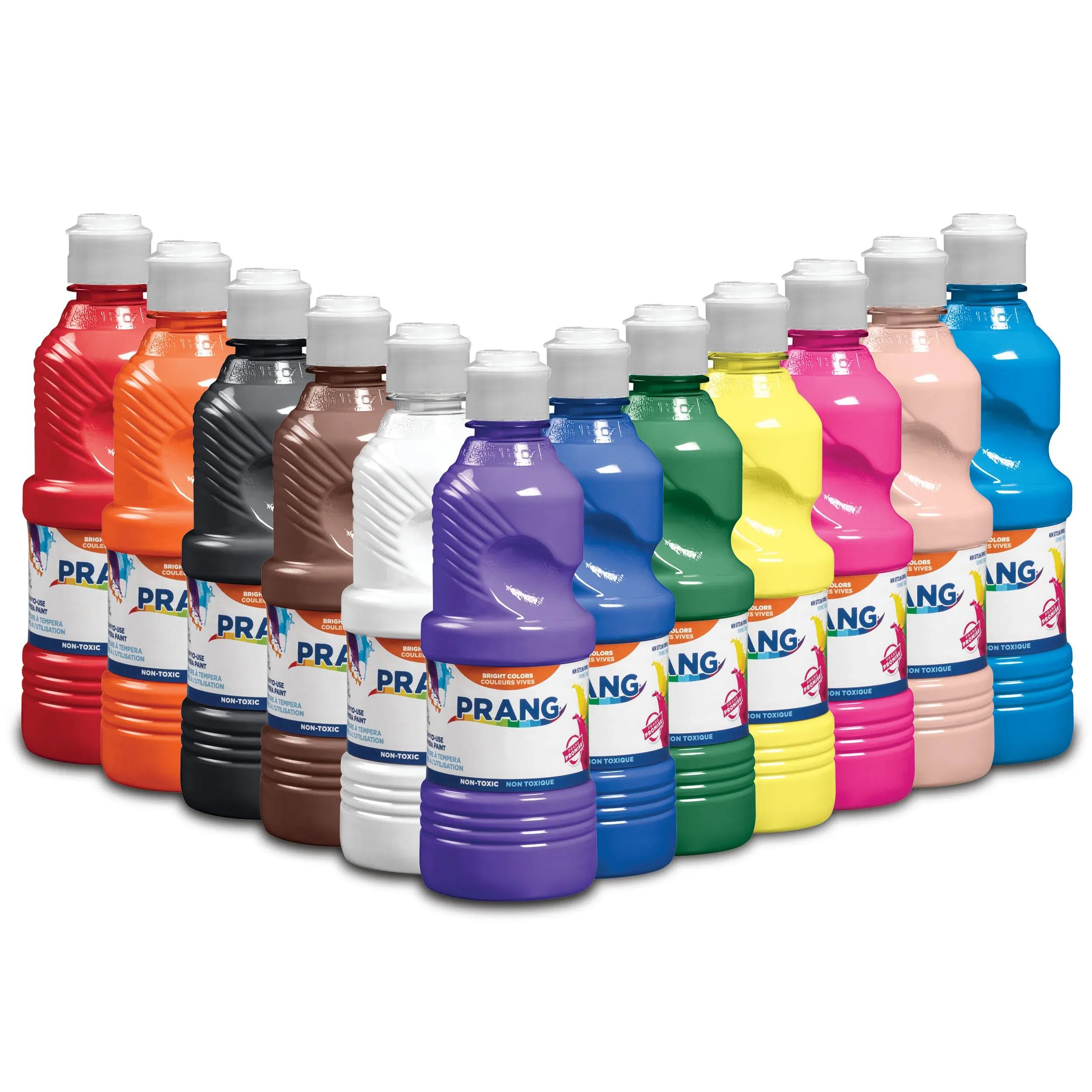 Prang Ready-to-Use Tempera Paint 12 Assorted Colors 16 oz 12/Pack