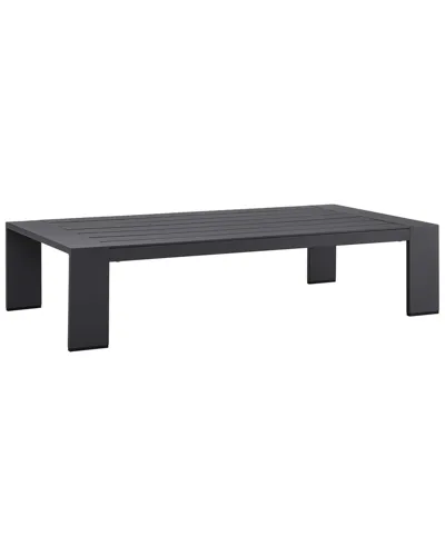 Tahoe Outdoor Patio Powder-coated Aluminum Coffee Table In Grey