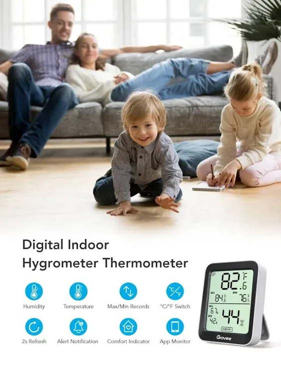 Govee Bluetooth Hygrometer Thermometer H5075 (3 Pack)