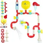 Bath Toys Expansion Set: Building Toys for Shower or Bath Time. 31 Piece Pipes N Valves Set, Top STEM Learning Toys for Kids Ages 4-8, All the Fun of a Water Table, with Super Suction Cups!