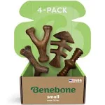 Benebone Holiday 4-Pack Durable Dog Chew Toys for Aggressive Chewers, Real Flavors, Made in USA, Small