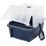 Iris Hooded Cat Litter Box, Multicolor, 19" x 15" 15"