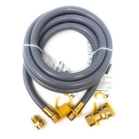 1/2&#034; QDD+NG Gas Hose 12&#039; Long Quick Disconnect Low Pressure Natural and Propane 