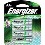 Energizer Rechargeable NiMH Batteries, AA - 4 pack