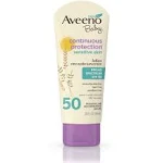 2- Aveeno Baby Continuous Protection Sunscreen SPF 50 3oz SensitiveSkin Expired