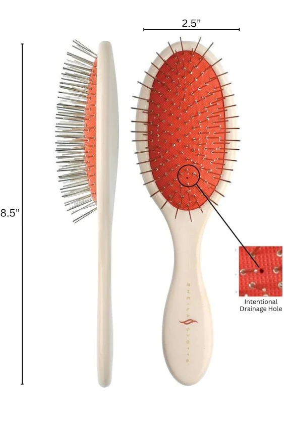 Untangle Brush- Detangler Hair Brush W/Drainage Hole- Detangle Wet, Damp or Dry Hair- For Women, Men & Children With All Hair Types (Length 8.5" Width 2.5")