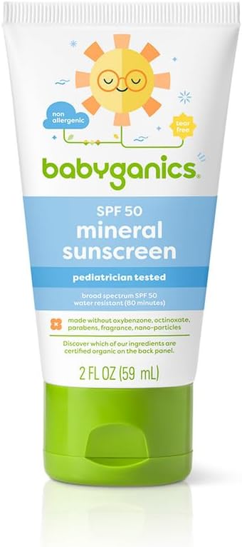 Babyganics SPF 50 Mineral-Based Baby Sunscreen Lotion, 2 Ounce