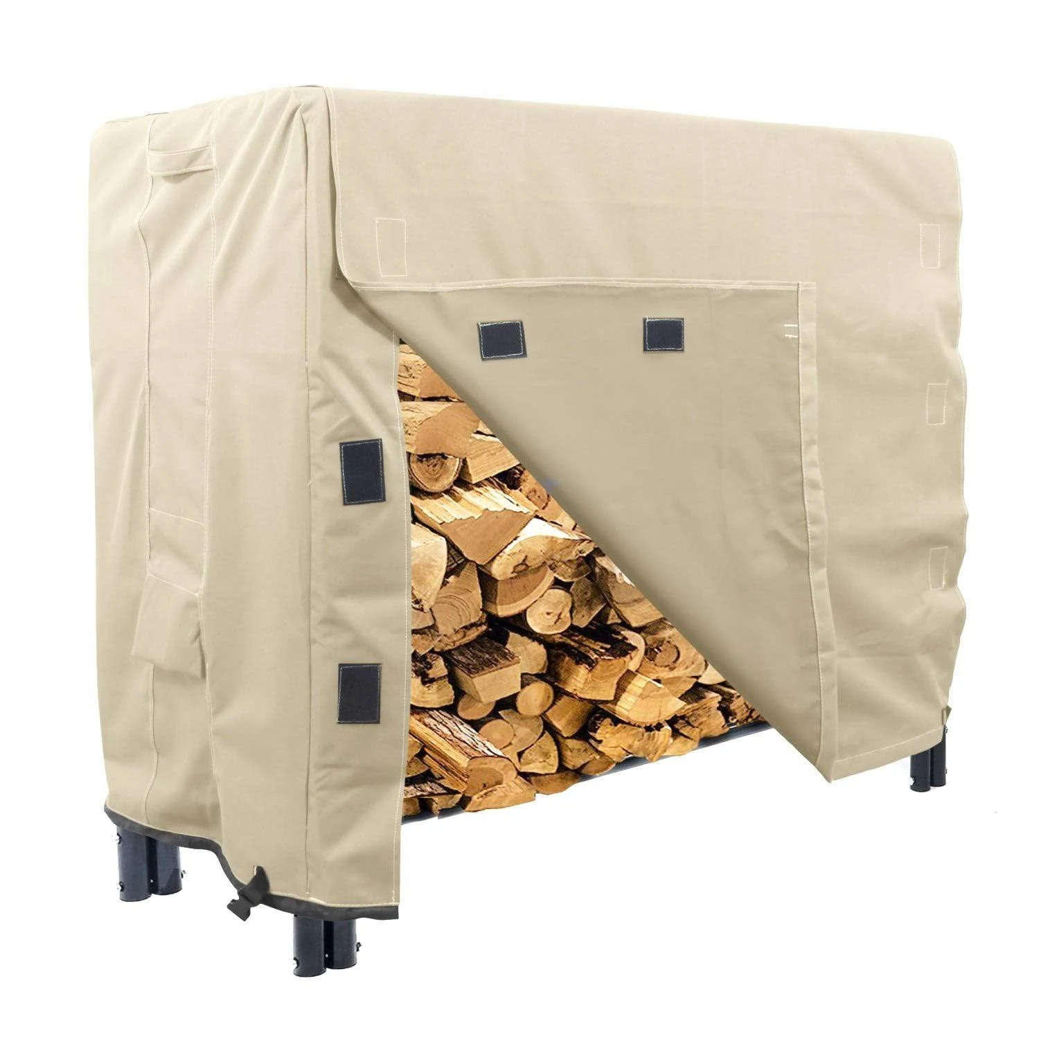 KHOMO GEAR - Heavy Duty Log Rack Cover - 4 Feet - Sahara Series - Beige