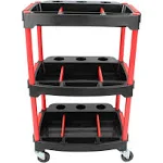 ABN 3 Tier Rolling Carts with Wheels Organizer Storage Carts for Car Detailing