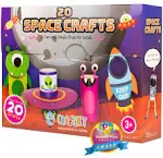 Craftikit® 20 Award-Winning Space Arts and Crafts for Kids - 20 Simple All-Inclusive Fun Toddler Craft Kit for Kids, Organized Crafts for Toddlers Ages 3-10, Galaxy-Themed Kids Craft Activities