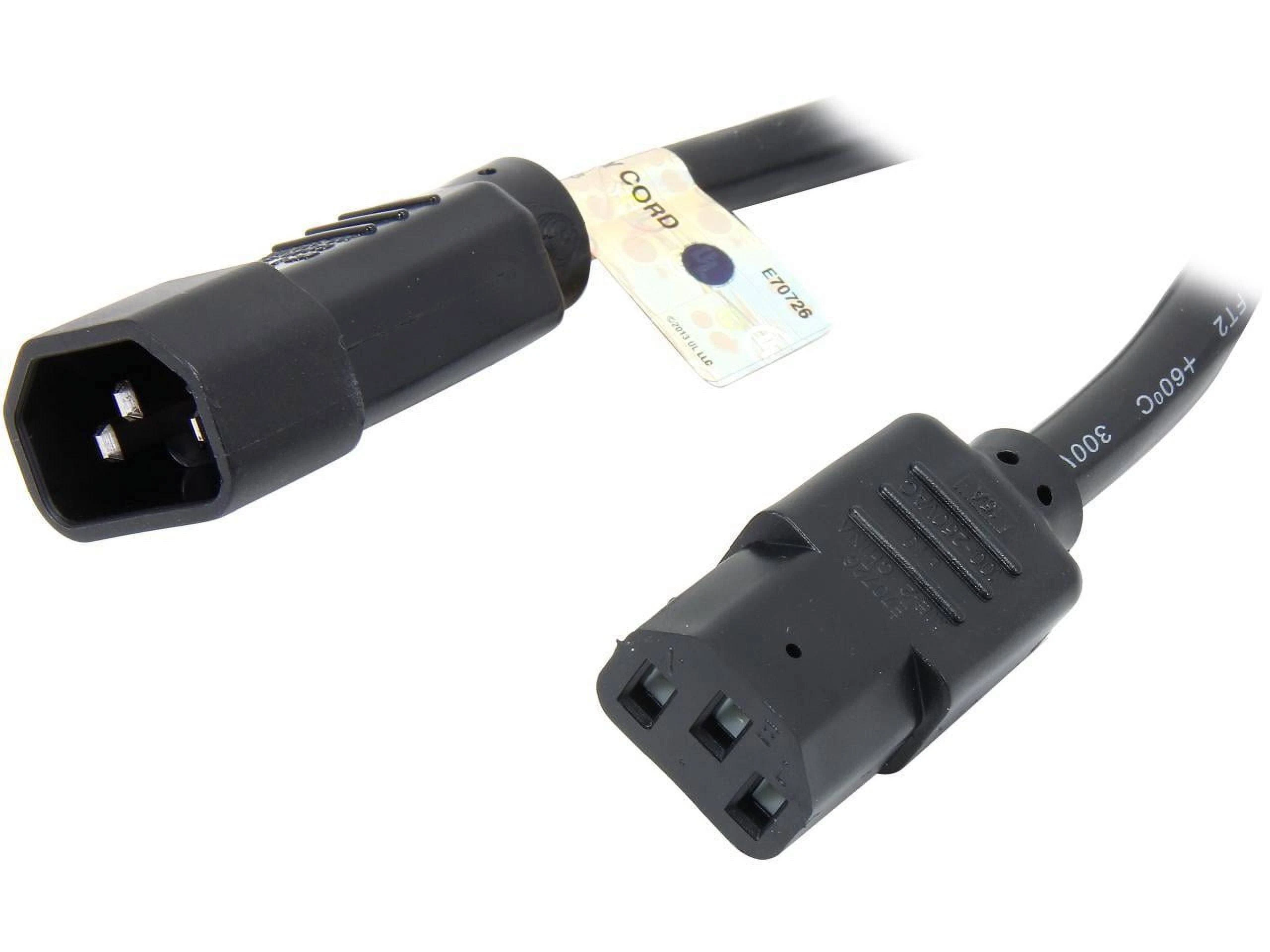 Tripp Lite P005-003 3FT Power Cord Extension Cable C14 C13 Heavy Duty 15A BLACK