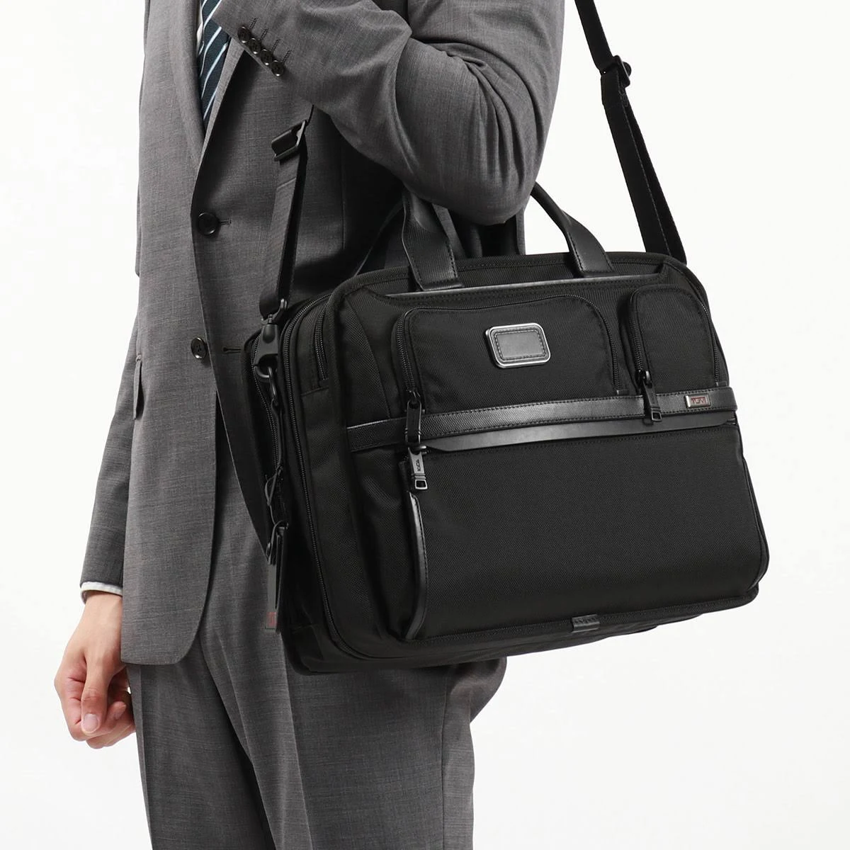 Alpha nylon laptop briefcase