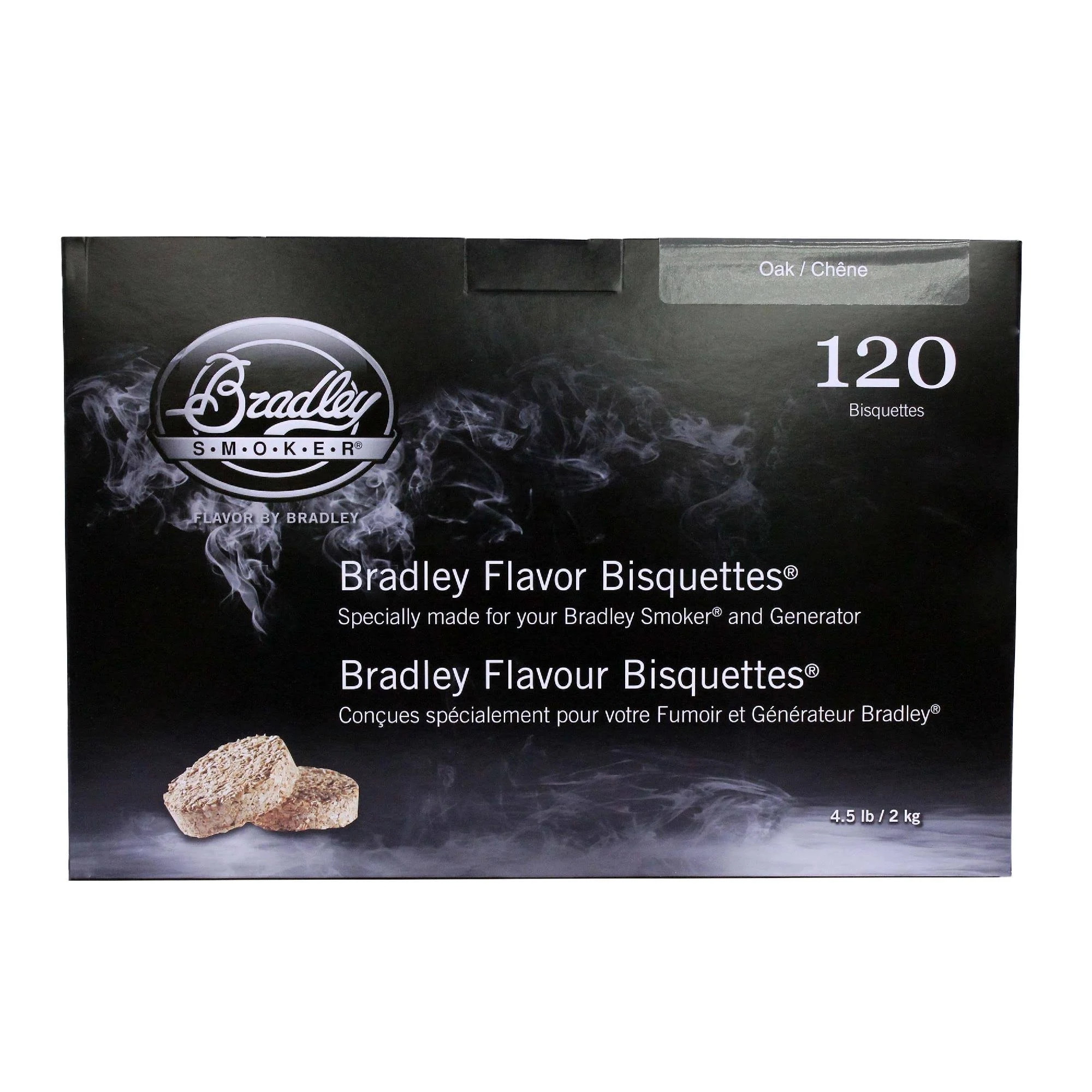 Bradley Smoker Smoking Bisquettes Oak Wood 120Pk