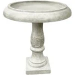 Kante RC01098A-C80091 Lightweight Traditional Flower Diamond Pattern Birdbath, 24.5 inch Tall, Weathered ConcreteKante RC01098A-C80091 Lightweight Traditional Flow…