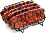 Sorbus Non-Stick Rib Rack Porcelain Coated Steel Roasting Stand Holds 4