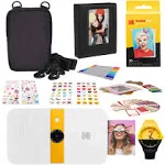 KODAK Smile Instant Print Digital Camera (White/Yellow) Photography Scrapbook Kit