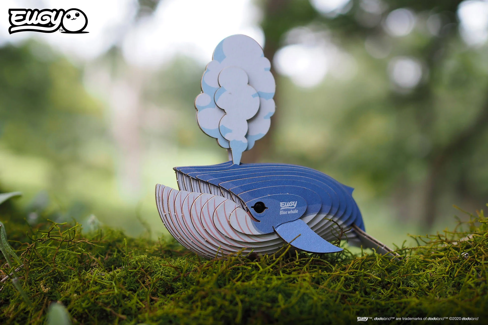 Whale Puzzle | Whale Toy | Whale Figure | EUGY Blue Whale 3D Puzzle - Completed Size 3.66in. L x 2.24in. W x 3.62in. H (sl105647)