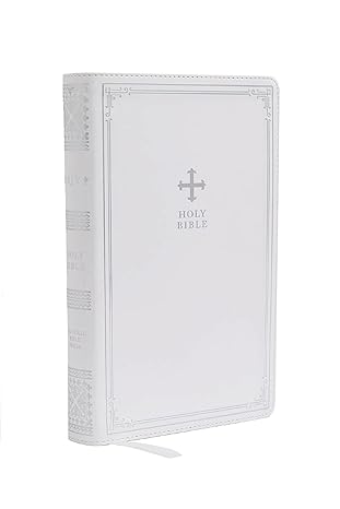 NRSV, Catholic Bible, Gift Edition, Leathersoft, White, Comfort Print: Holy Bible