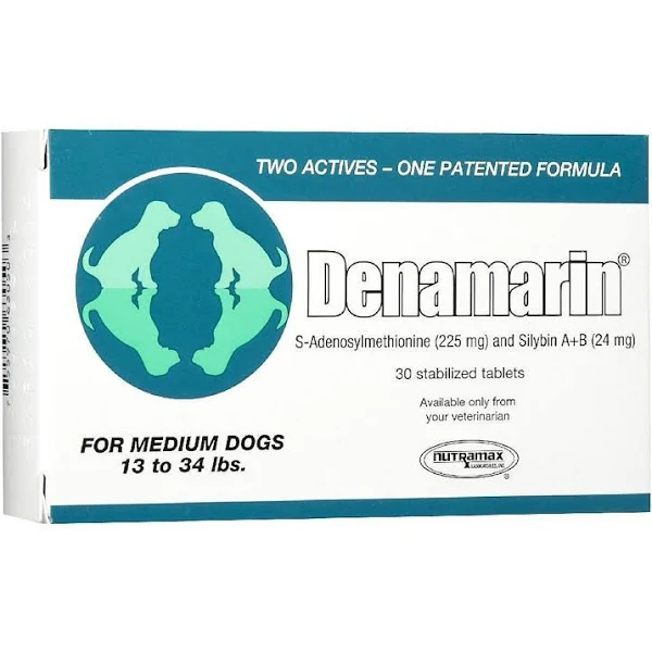 Nutramax Denamarin for Cats and Dogs (3 Sizes, Small, Med, Large) 30ct Tablets