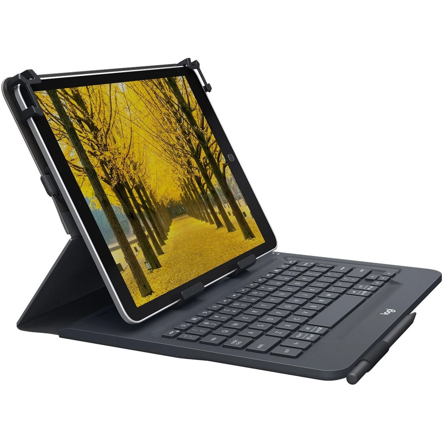 Logitech - Universal Keyboard Folio Case for Most 9-10" Tablets