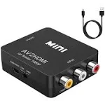 ABLEWE RCA to Hdmi,av to HDMI Converter, 1080p Mini RCA Composite CVBS Video Audio Converter Adapter Supporting PAL/NTSC for Tv/pc/ PS3/ STB/Xbox