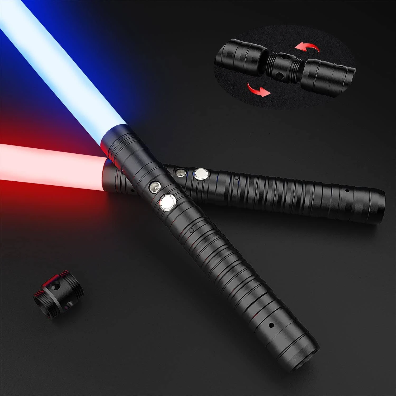 Lightsabers Metal Hilt Light Sabers RGB 16 Colors 2 in 1 Dueling Type-C Recha...