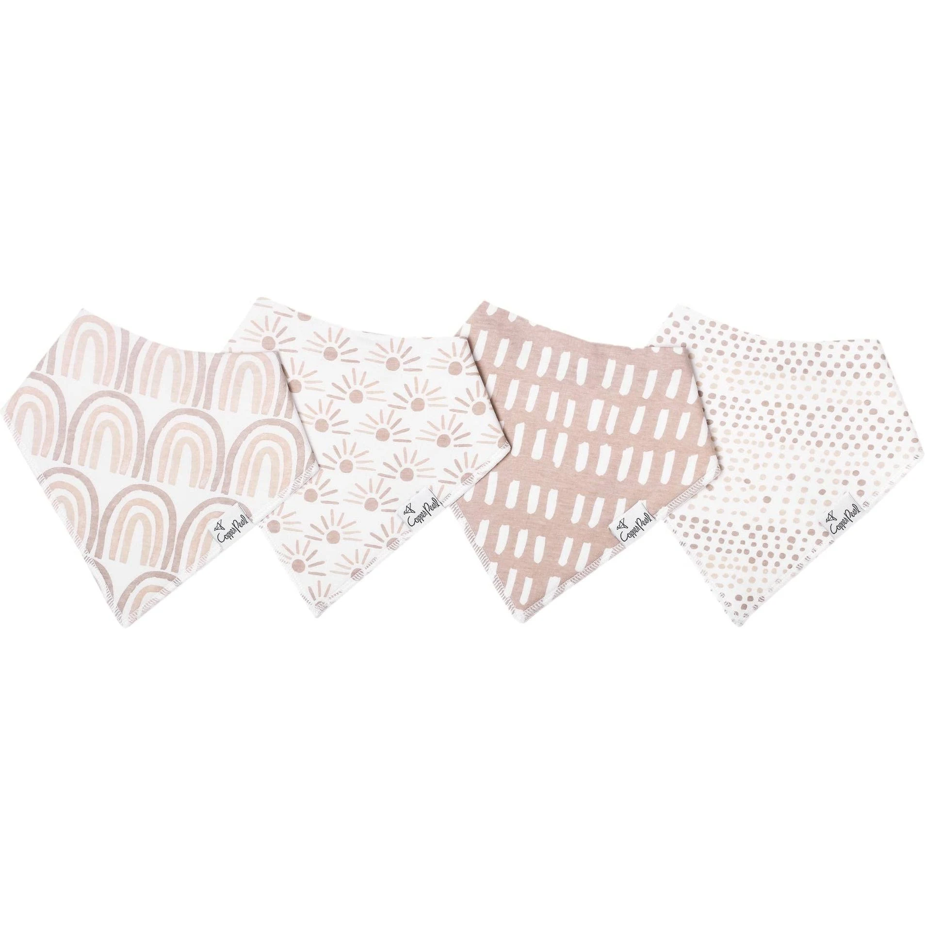 Copper Pearl Baby Bandana Bibs, 4 Pack - Bliss