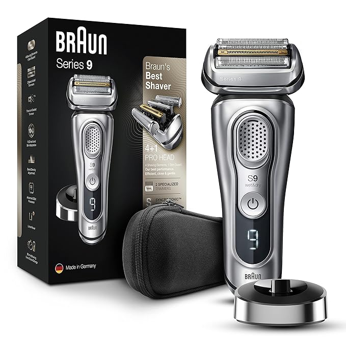 Braun Series 9 9370cc Rechargeable Wet Dry Men's Electric Shaver with Clean Station