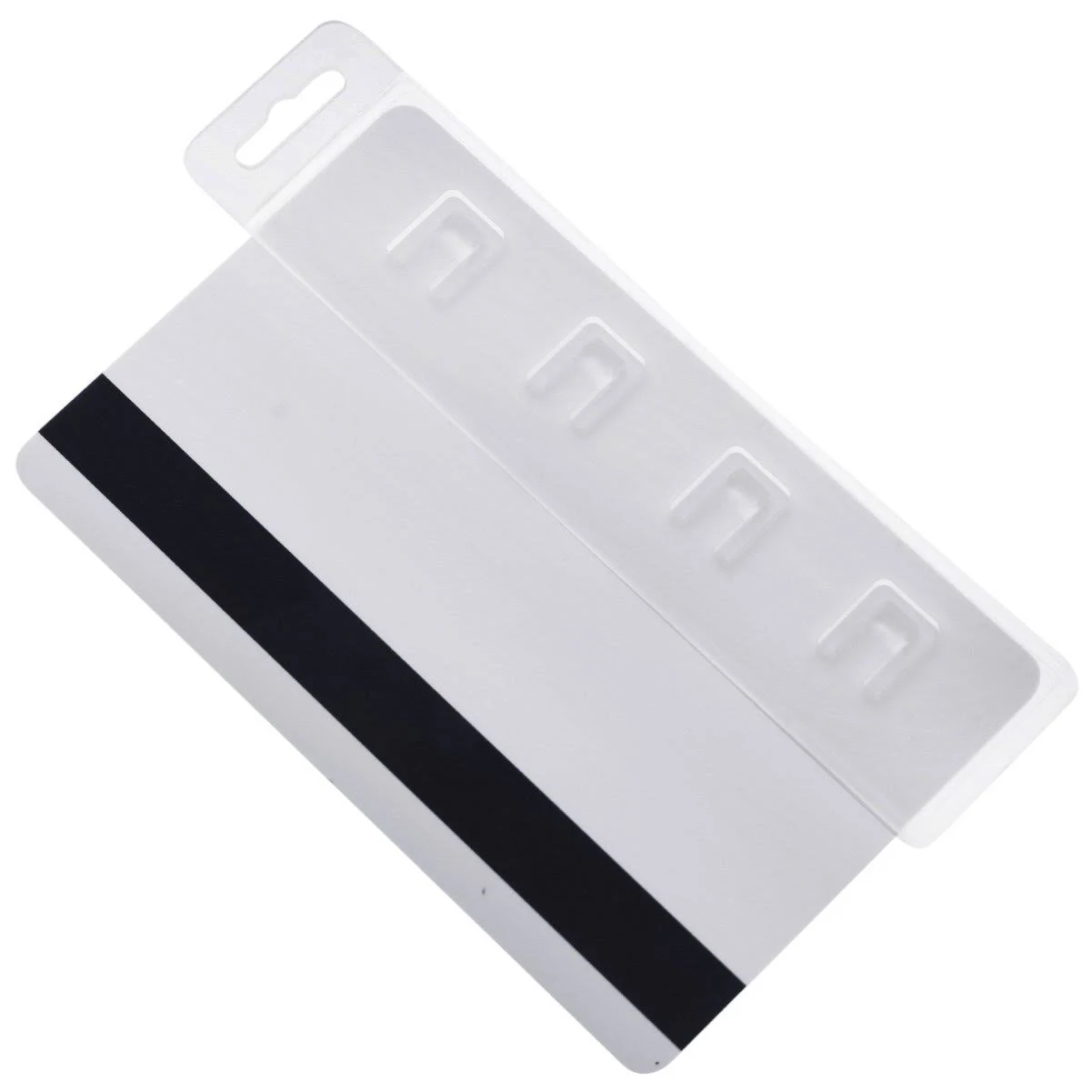 Rigid Vertical Half Card Swipe Badge Holder - Hard Plastic Clear Leaves Mag Stripe Exposed for Easy Swiping Access to Magnetic Strips on POS, Credit Cards, and Employee ID’s by Specialist ID