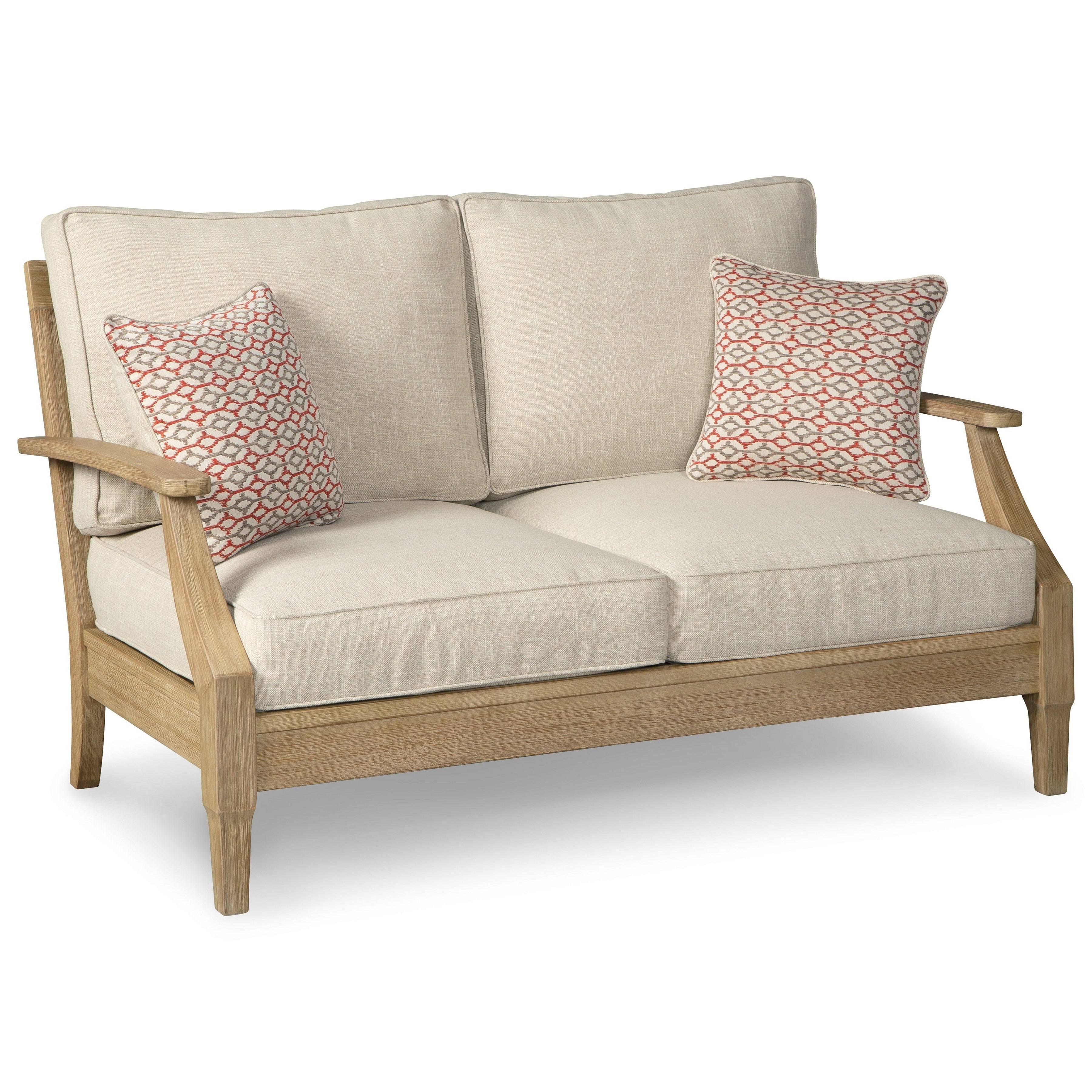 Clare View Beige Loveseat with Cushion