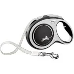 Flexi New Comfort Retractable Tape Dog Leash Grey / X-Small- 10-ft