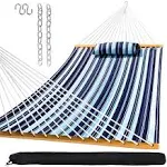  Outdoor Quilted Fabric Hammock with Spreader Bars and Catalina Beach