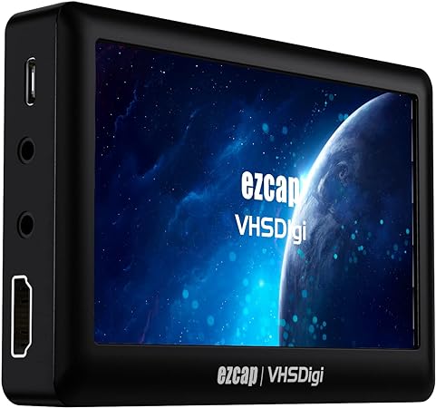 Ezcap Video to Digital Converter, CVBS Video Recorder with 4.3 Inch LCD Screen, Portable Composite CVBS AV Video Recorder Analog to Digital Converter, Record Analog Video to Digital, No PC Required