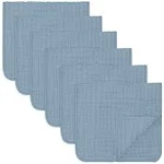 Comfy Cubs Muslin Burp Cloths - Pacific Blue (Pack of 6)