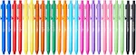 Basics Retractable Ballpoint Pen - Assorted Colors - 24-Pack