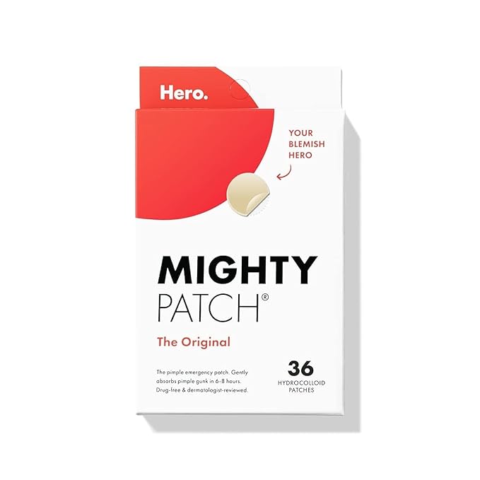 Mighty Patch by Hero Cosmetics Original Acne Treatment Pimple Patches with Hydrocolloid, 24 Count