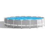 Intex 18ft x 48in Prism Frame Above Ground Swimming Pool Set with Pump