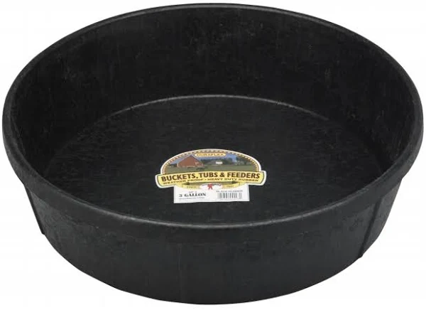 Little Giant 3 Gallon Rubber Feed Pan