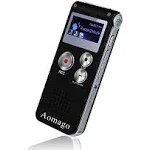 64GB Digital Voice Recorder Voice Activated Recorder for Lectures, Meetings, Interviews Aomago Audio Mini Recorder Portable Tape Dictaphone with Playback, USB, MP3