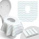 Relyo Toilet Seat Covers Disposable - 20 Pack - Waterproof, Ideal for Kids and Adults - Extra Large, Individually Wrapped for Travel, Toddlers Potty