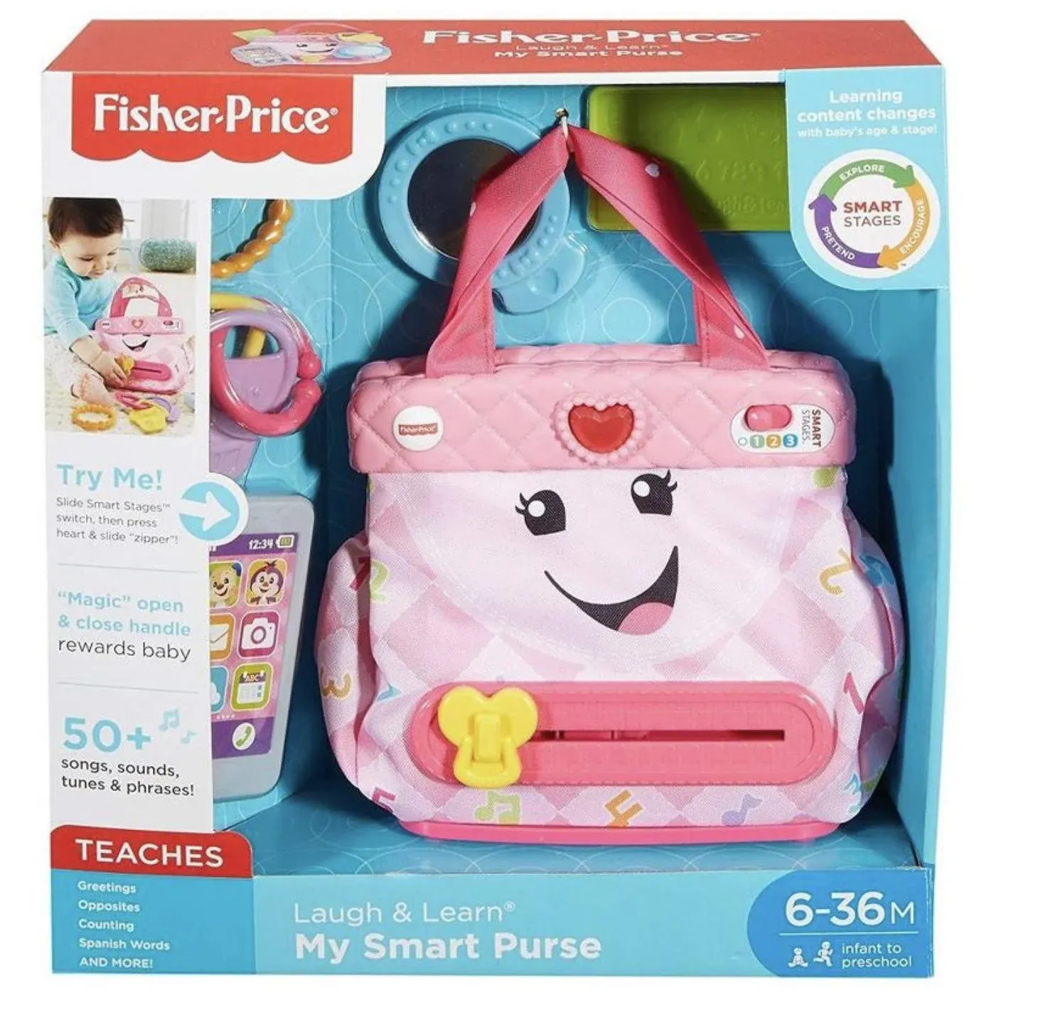 Fisher Price Laugh and Learn My Smart Purse, Pink