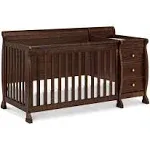 DaVinci Kalani 4-in-1 Convertible Crib and Changer Combo in Chestnut