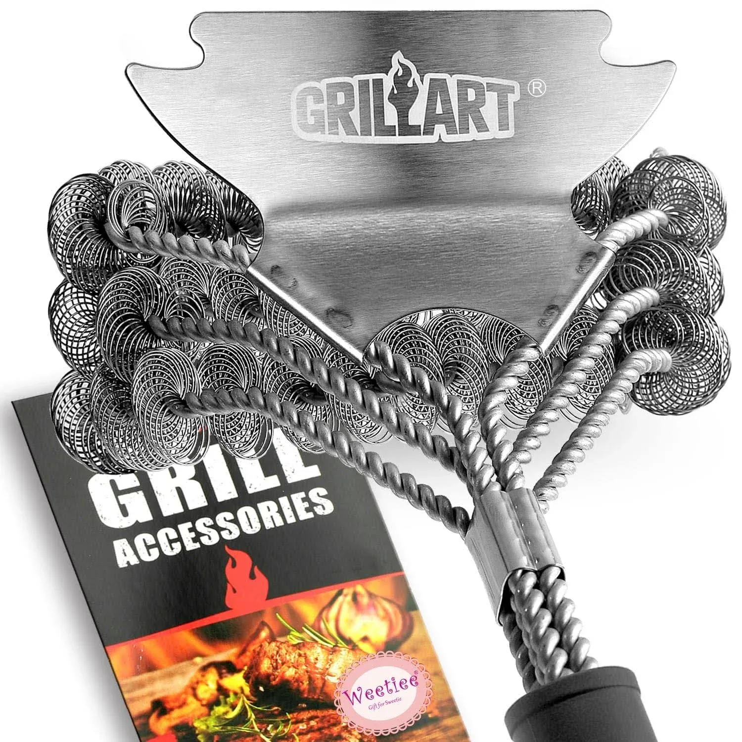 GRILLART Grill Brush and Scraper Bristle Free – Safe BBQ Brush for Grill &amp;