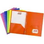 Jam Paper Plastic Pop Folders with Clasps