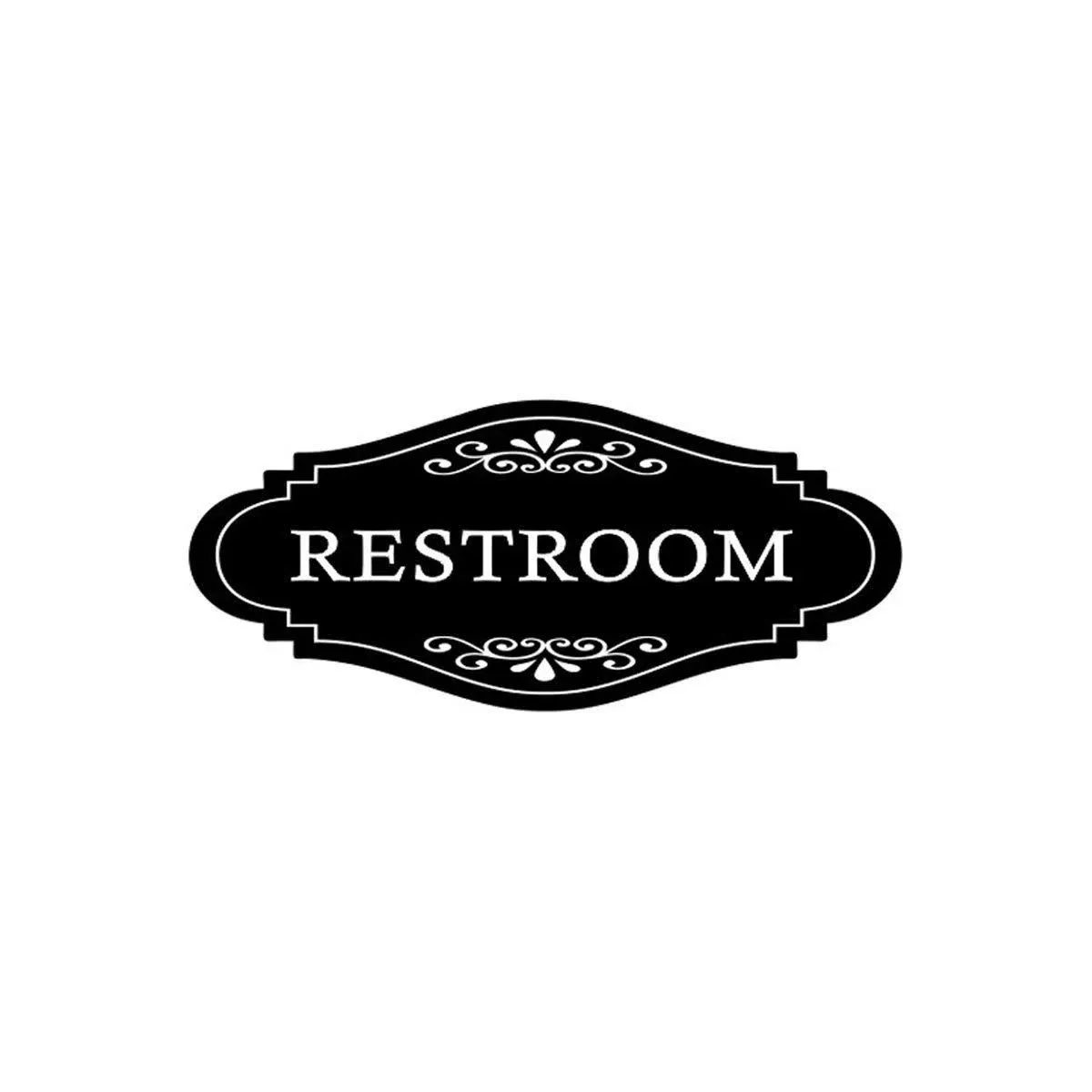 Bathroom Restroom Sign Acrylic Selfadhesive Door Or Wall Sign Name Plate Gender 