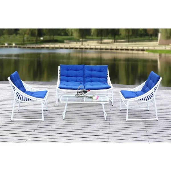 Safavieh 4-Piece Outdoor Collection Berkane Patio Set