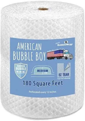 Large Roll of 175 ft of Recycled Bubble Wrap for Packing  Moving &amp; Shipping